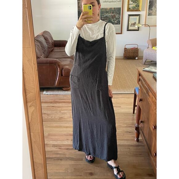 Vintage Dresses & Skirts - 90s Cross Back Maxi Dress Jumper Size Large